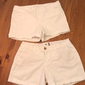 Shorts Bundle (2) Pair White, Old Navy SZ 2